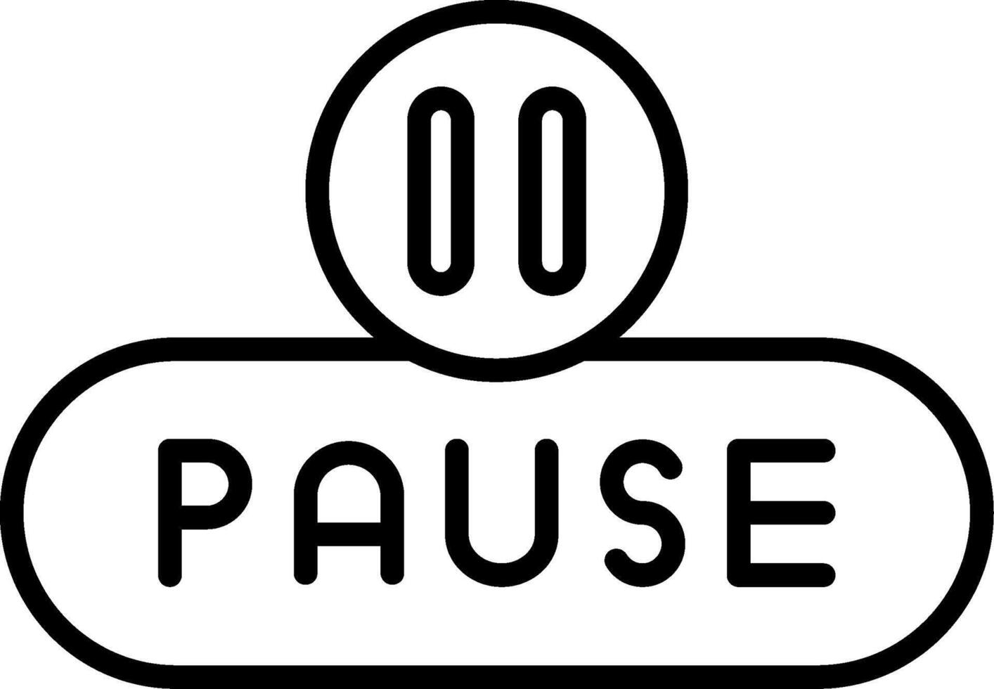 Pause Media Button vector