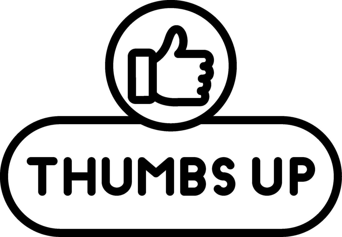Thumbs Up Feedback Button vector