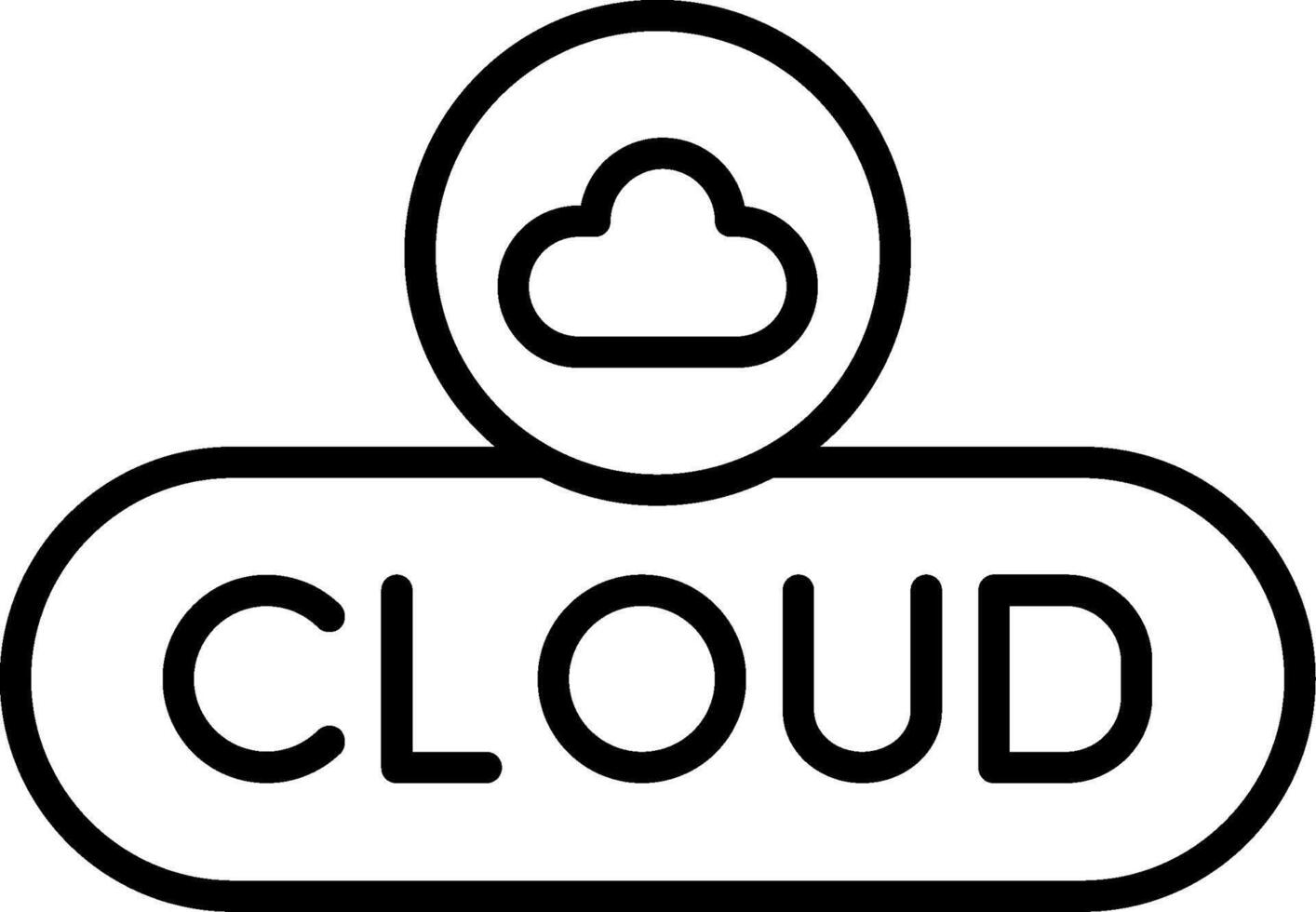 Open Cloud Button vector