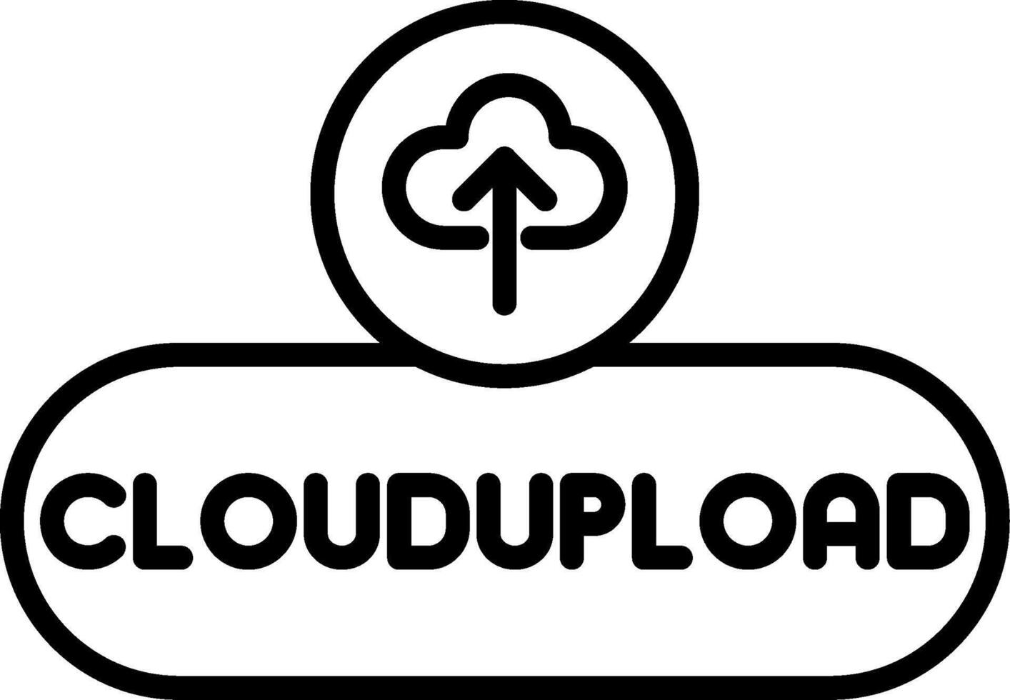 Cloud Upload Icon Button vector
