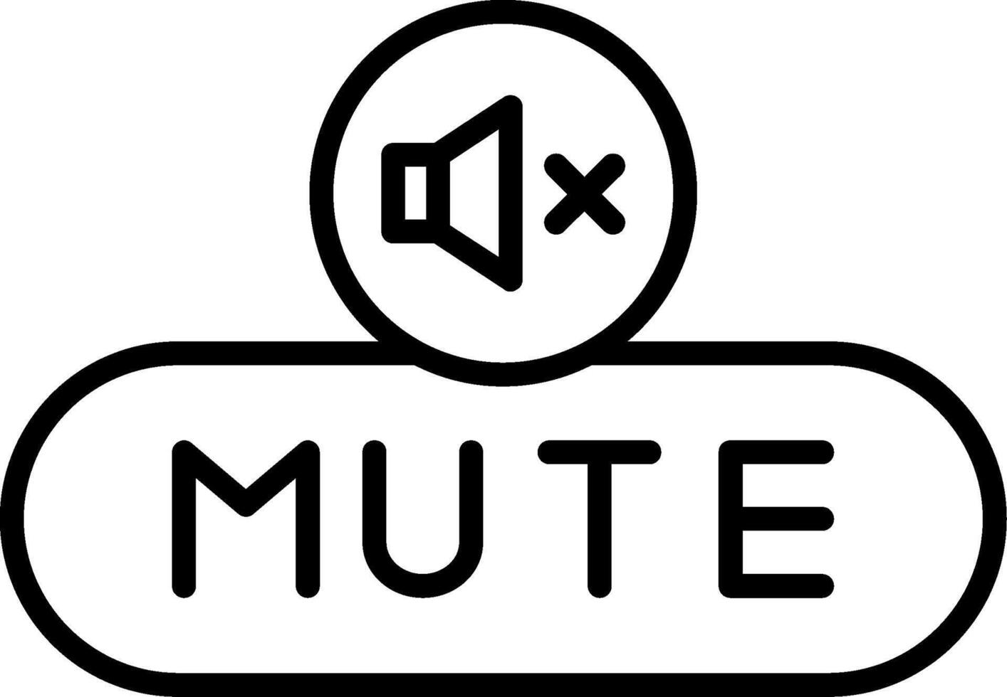 Mute Sound Button vector