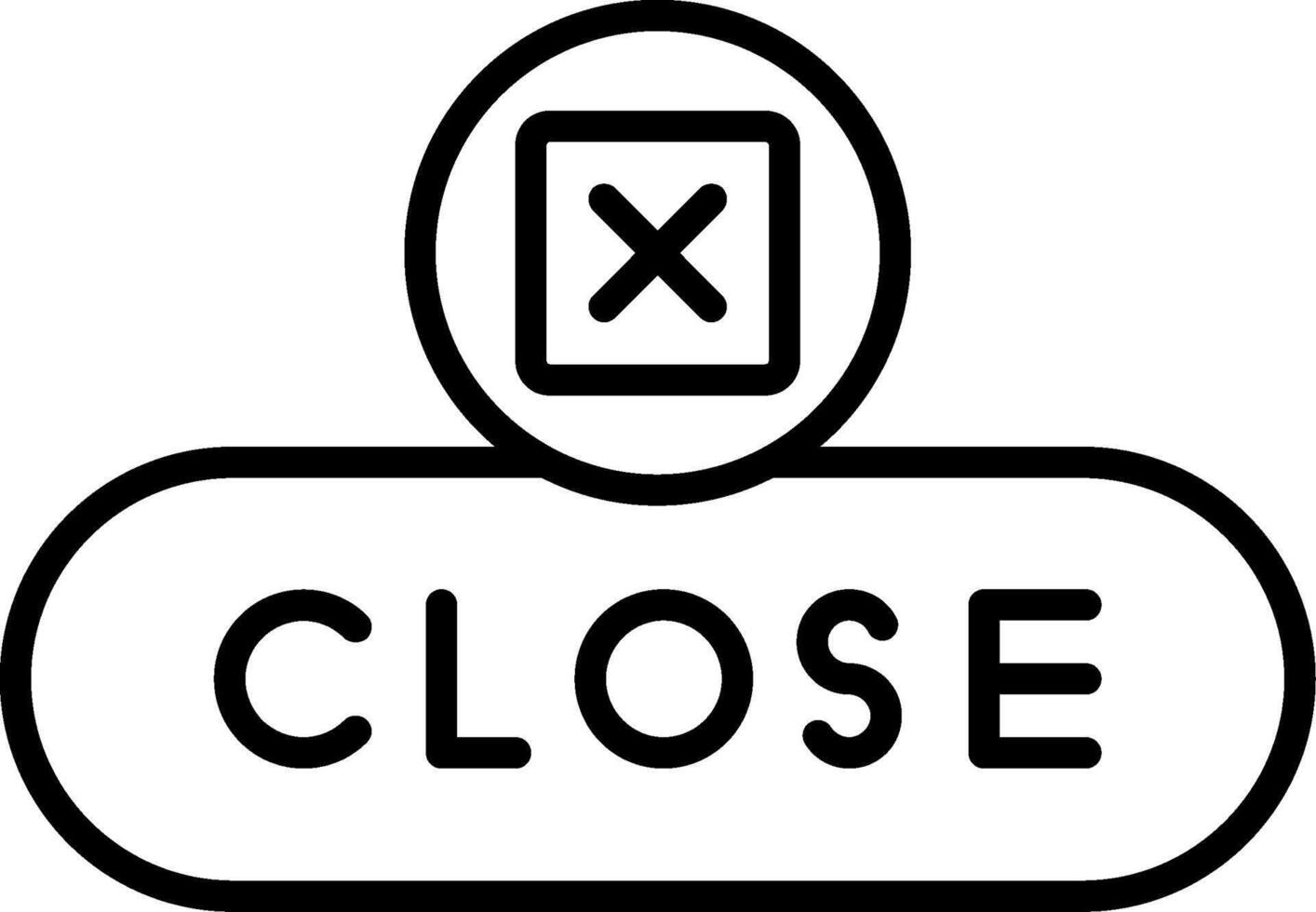 Close Window Button vector