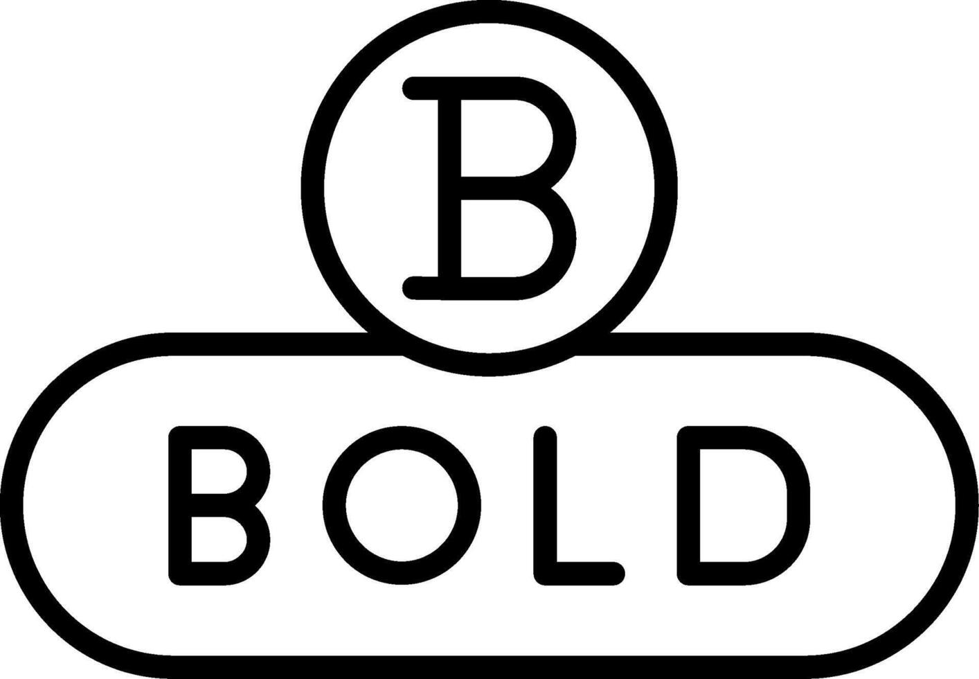 Bold Text Button vector