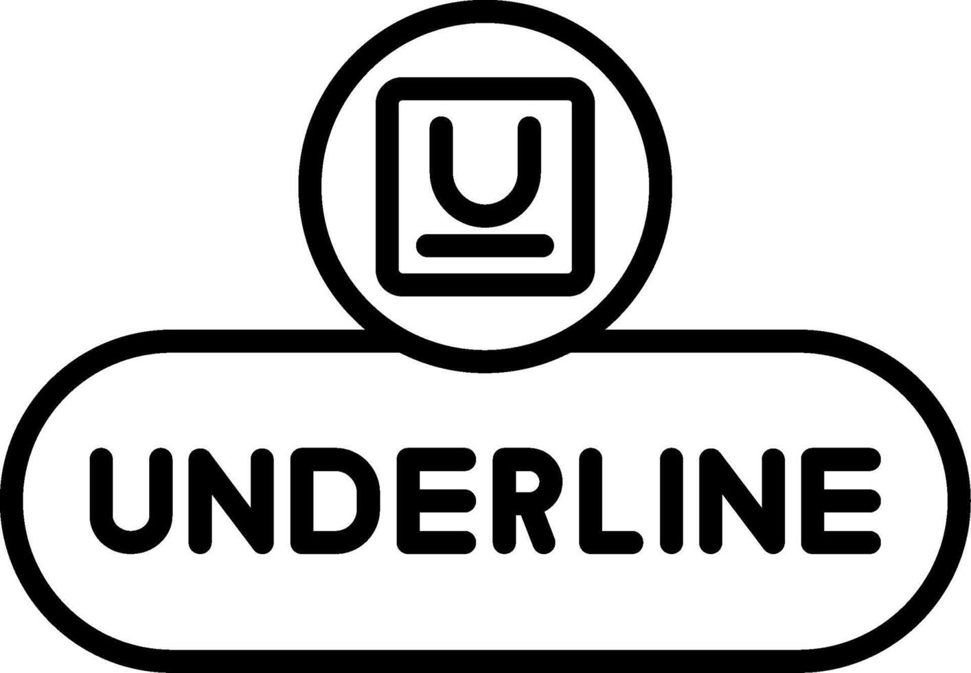 Underline Text Button vector