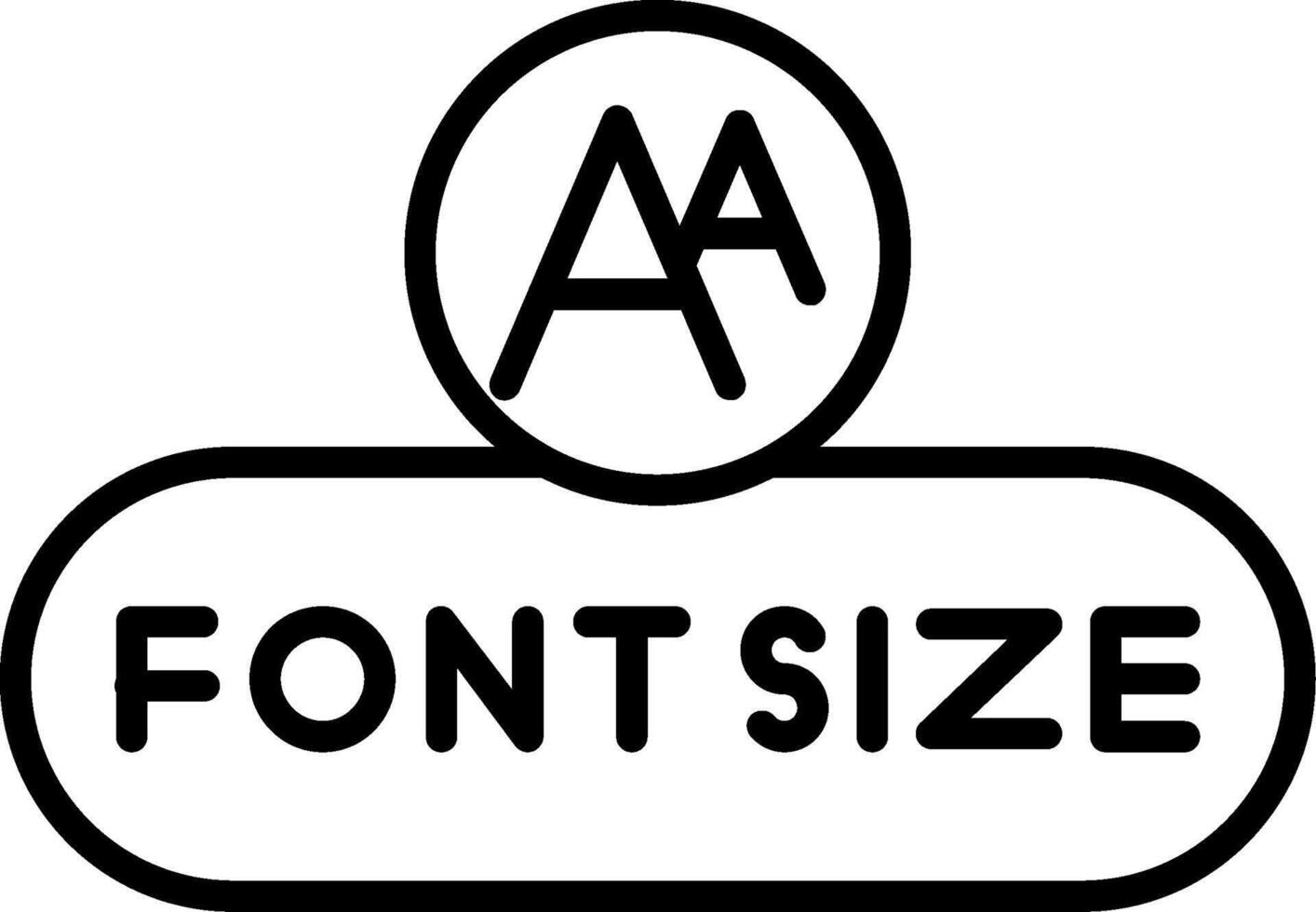 Adjust Font Size Button vector