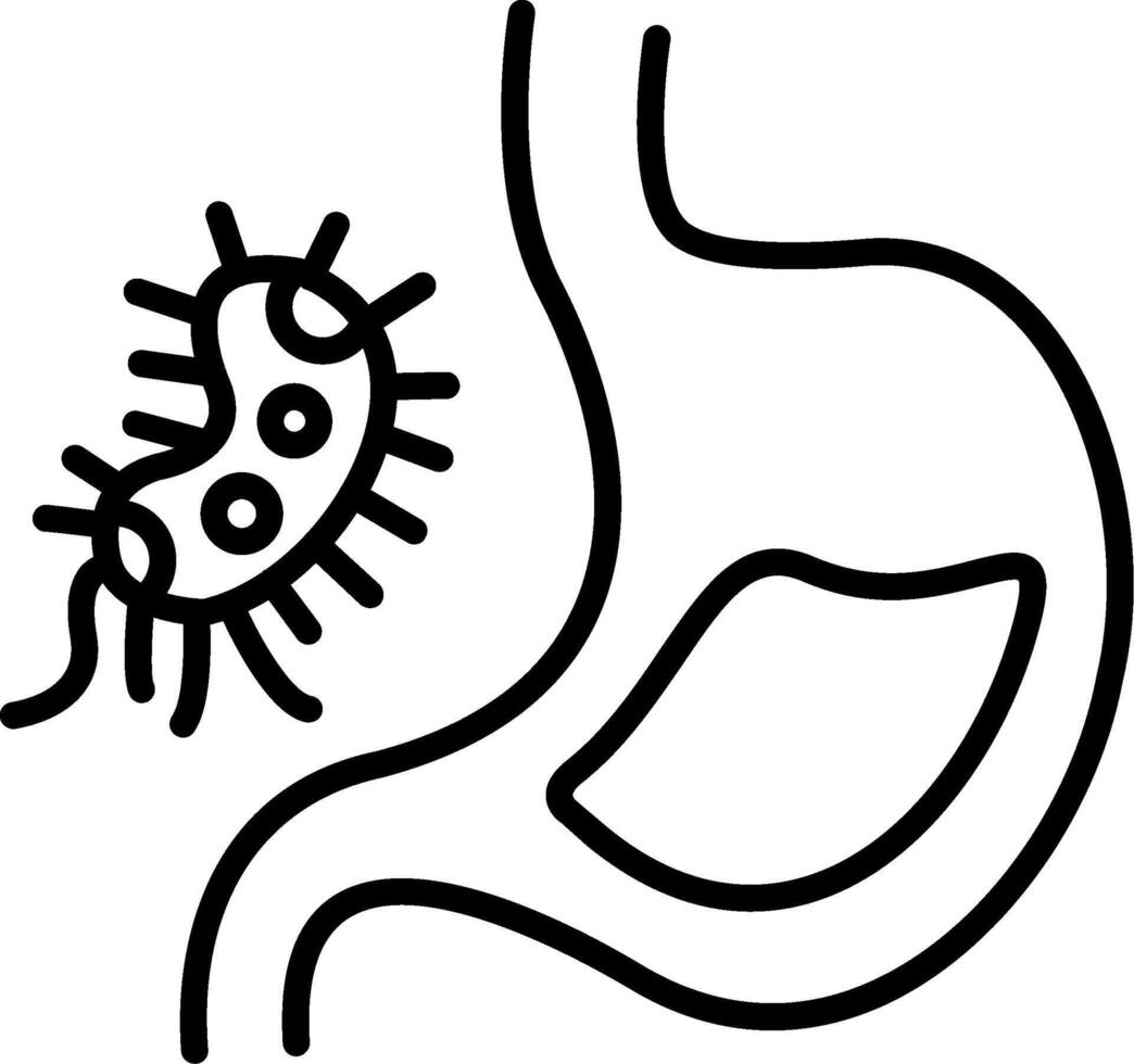 Campylobacter jejuni Gut Infection Germ vector