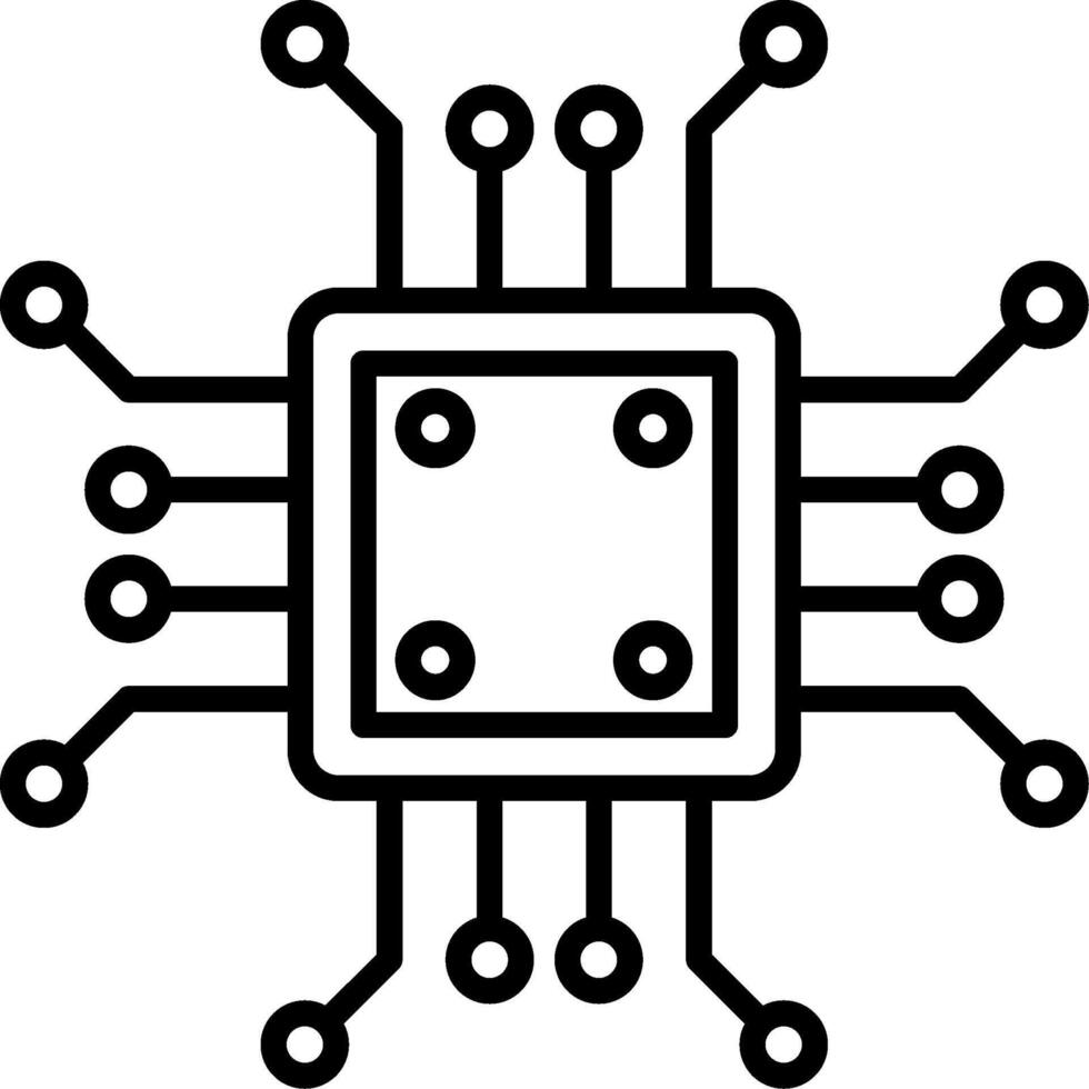 Integrated Microchip Board vector