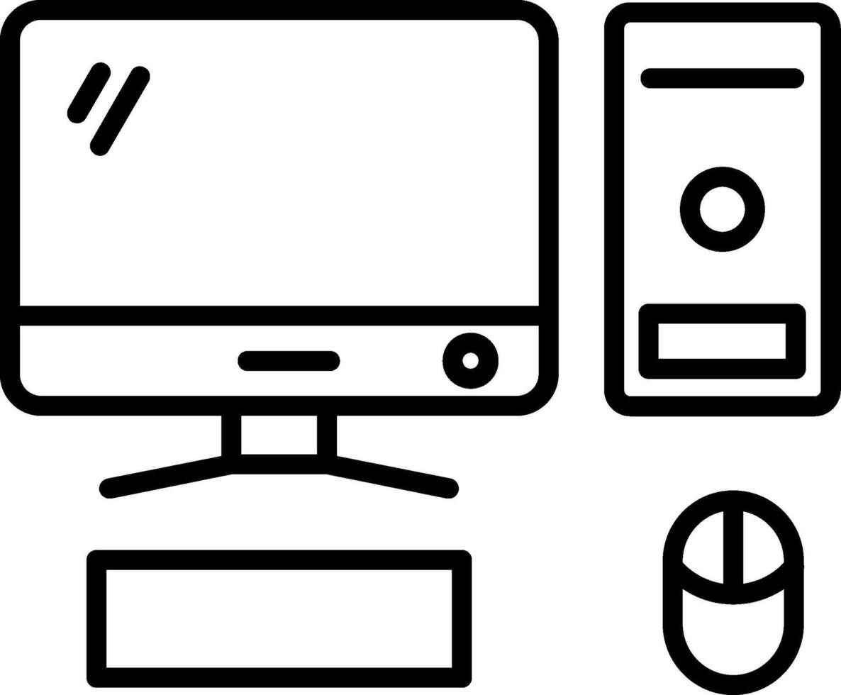 Personal Desktop Computer vector