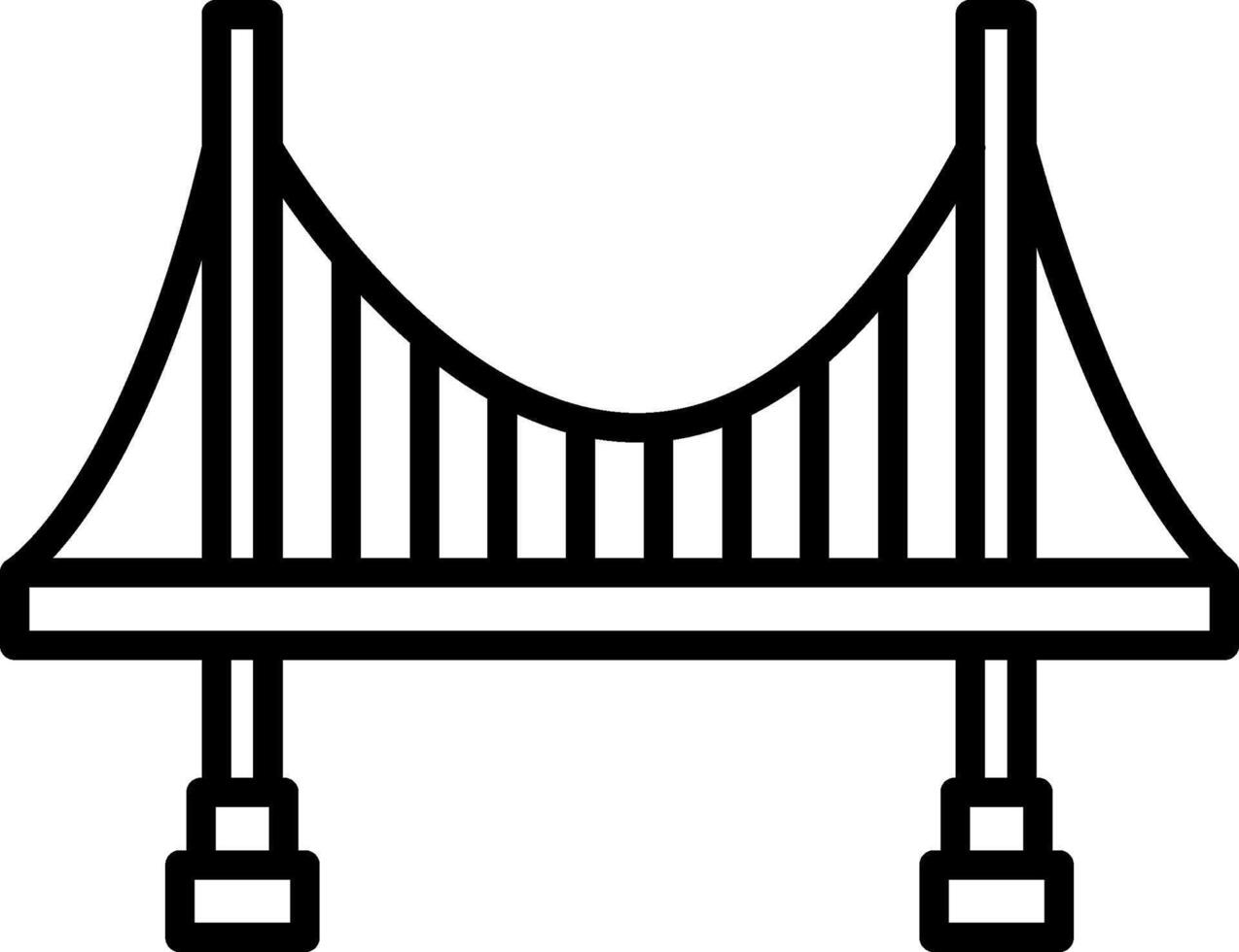Urban Suspension Bridge Model vector