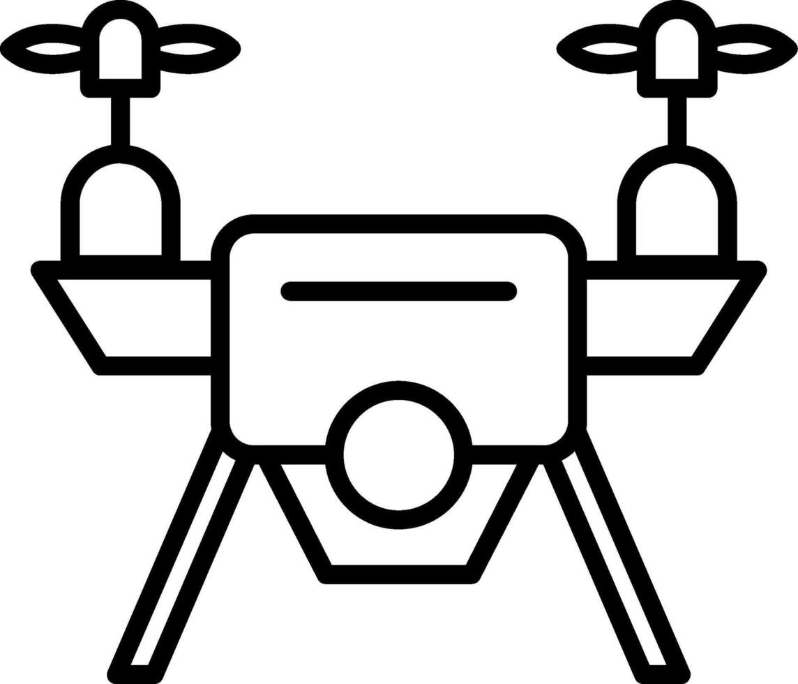 Quad Drone with Camera vector