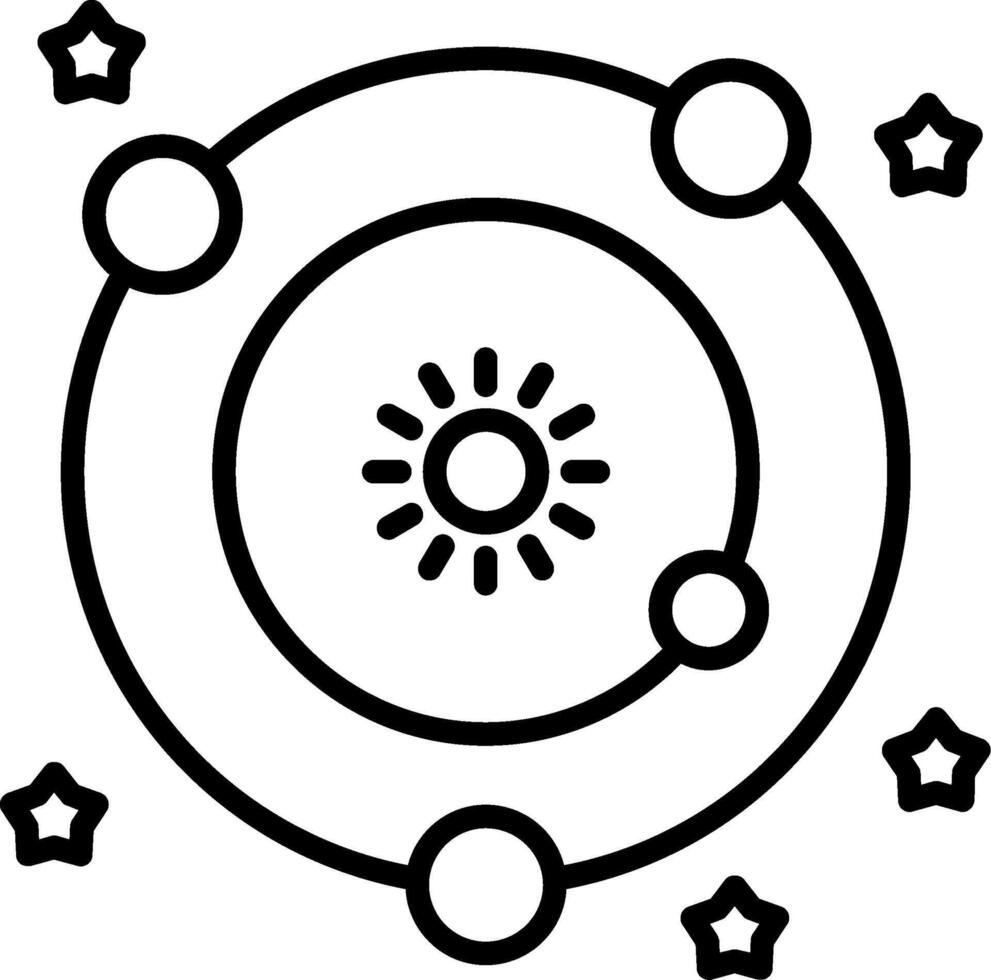 Solar System Orbit Diagram vector
