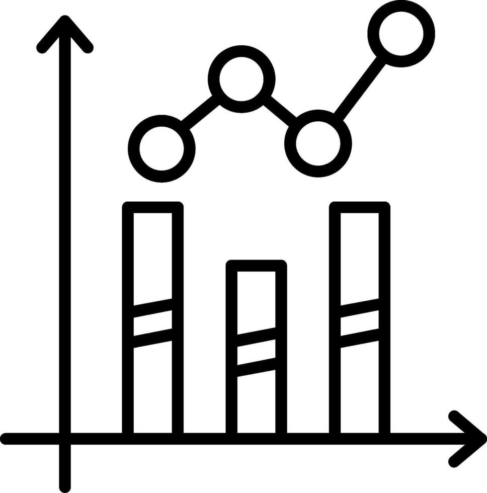 Trend Line Graph Symbol vector