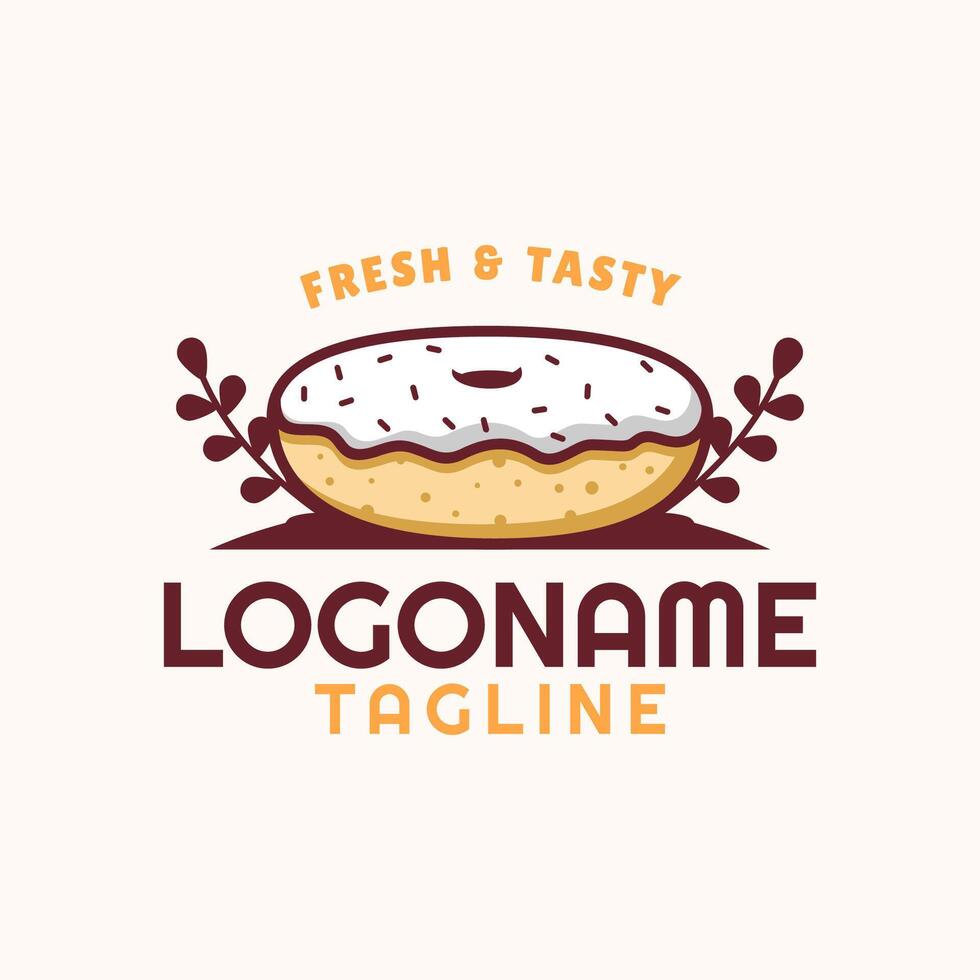 Doughnut logo template, suitable for restaurant , cafe, and food truck vector