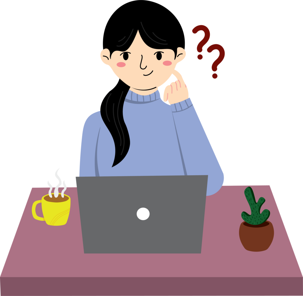 Employee Doing Data Analytics from Home Office png