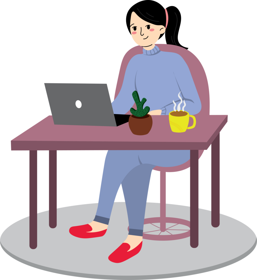 Home Office Setup for Data Analysis and Productivity png