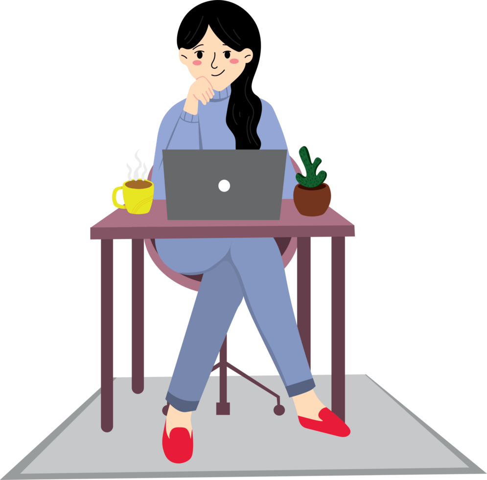 Remote Job with Data Visualization and Laptop Work png