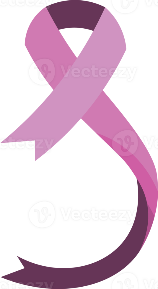 Supporting cancer awareness with symbolic ribbon png