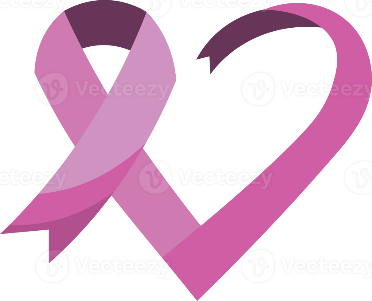Cancer awareness ribbon for health support png