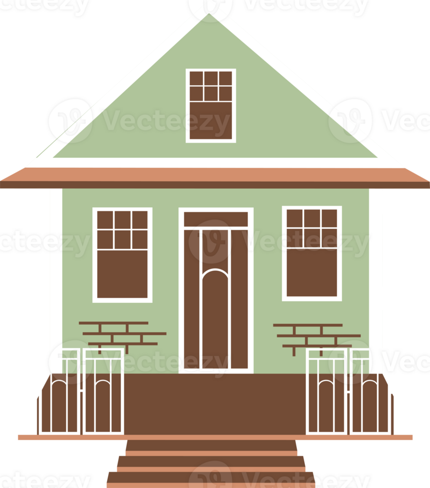 Elegant European Style House with Classic Architecture png