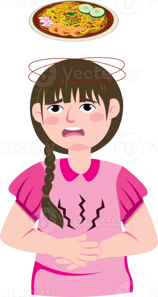 Expression of hunger on a little girl's face png