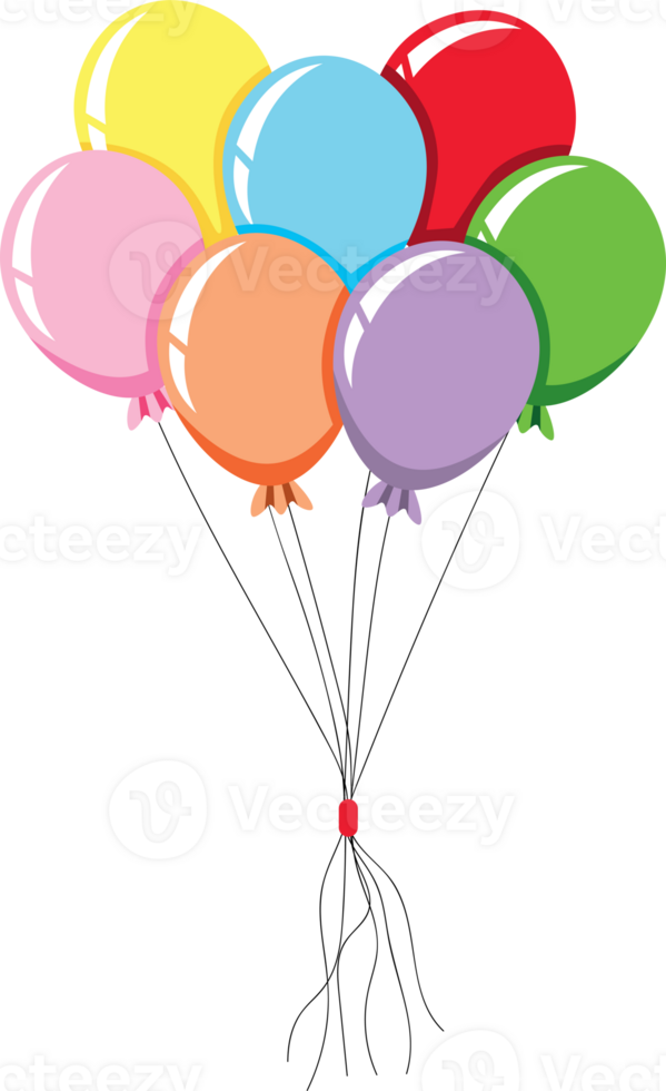 Bright Balloons for Birthday Surprise and Decoration png
