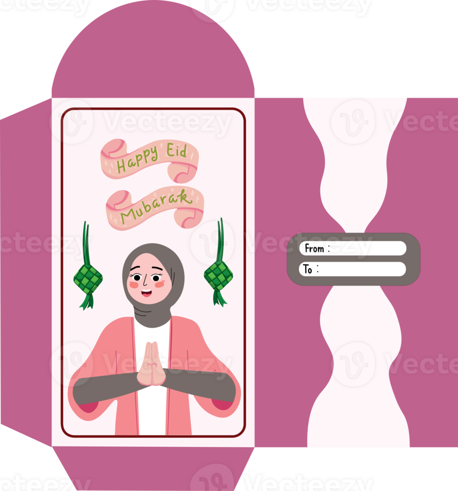 Handmade Eid Money Envelope with Simple Fold png