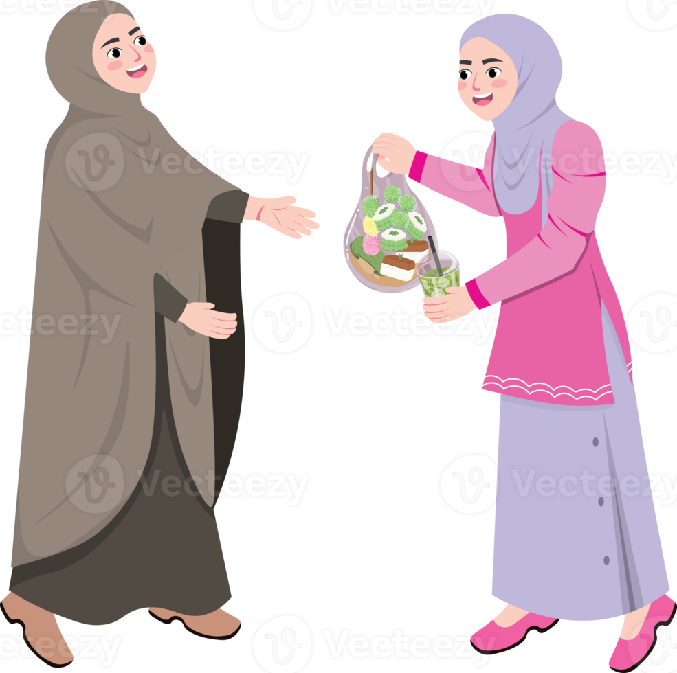 Street Scene of Food Sharing for Breaking Fast png