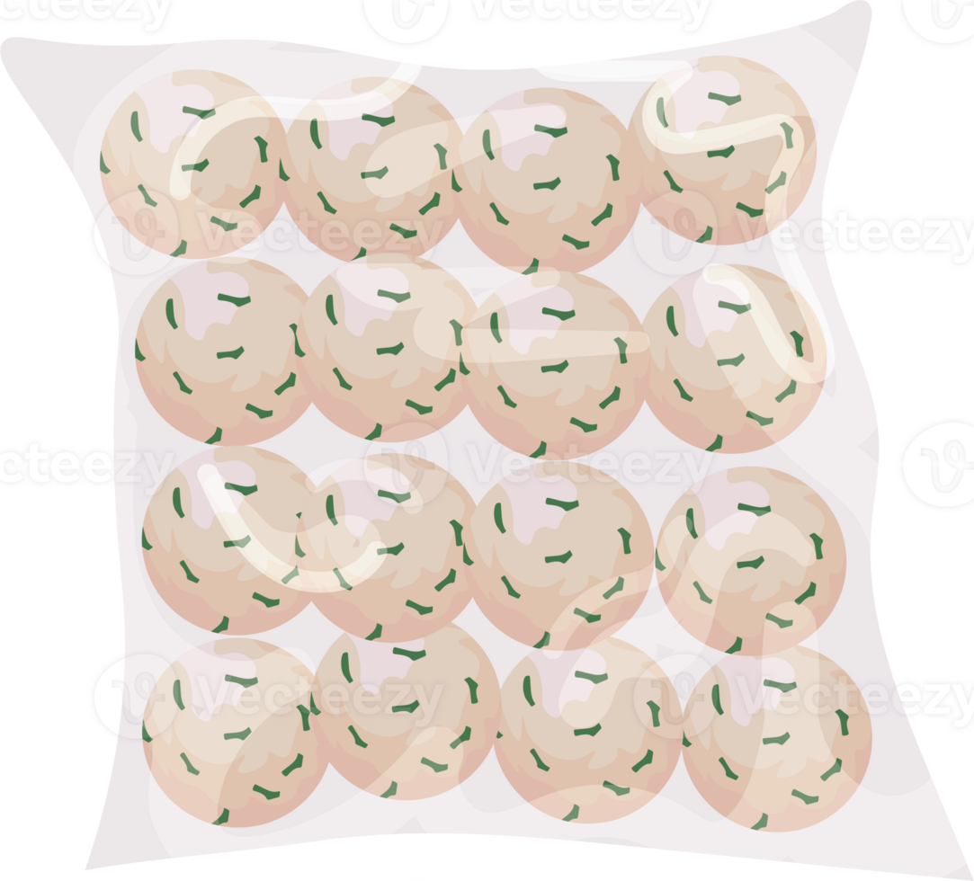 Cilok Served in Plastic Wrap png