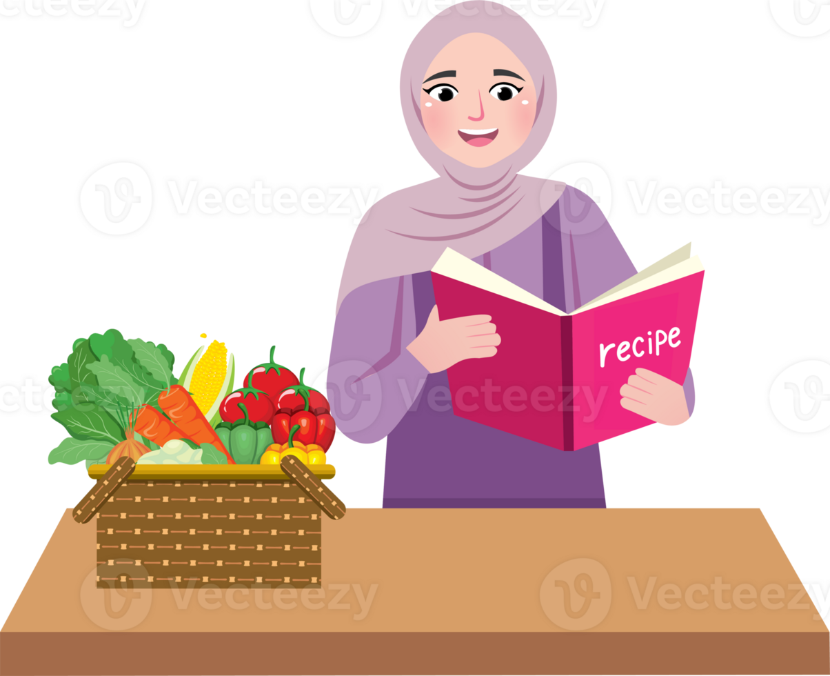 Muslim Mother Cooking Sahur Meal for Ramadan png