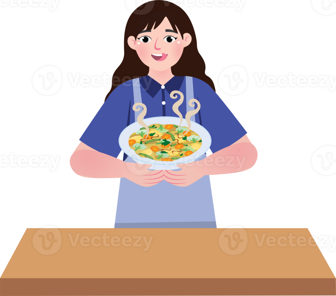 Homemade Food Preparation by Housewife png
