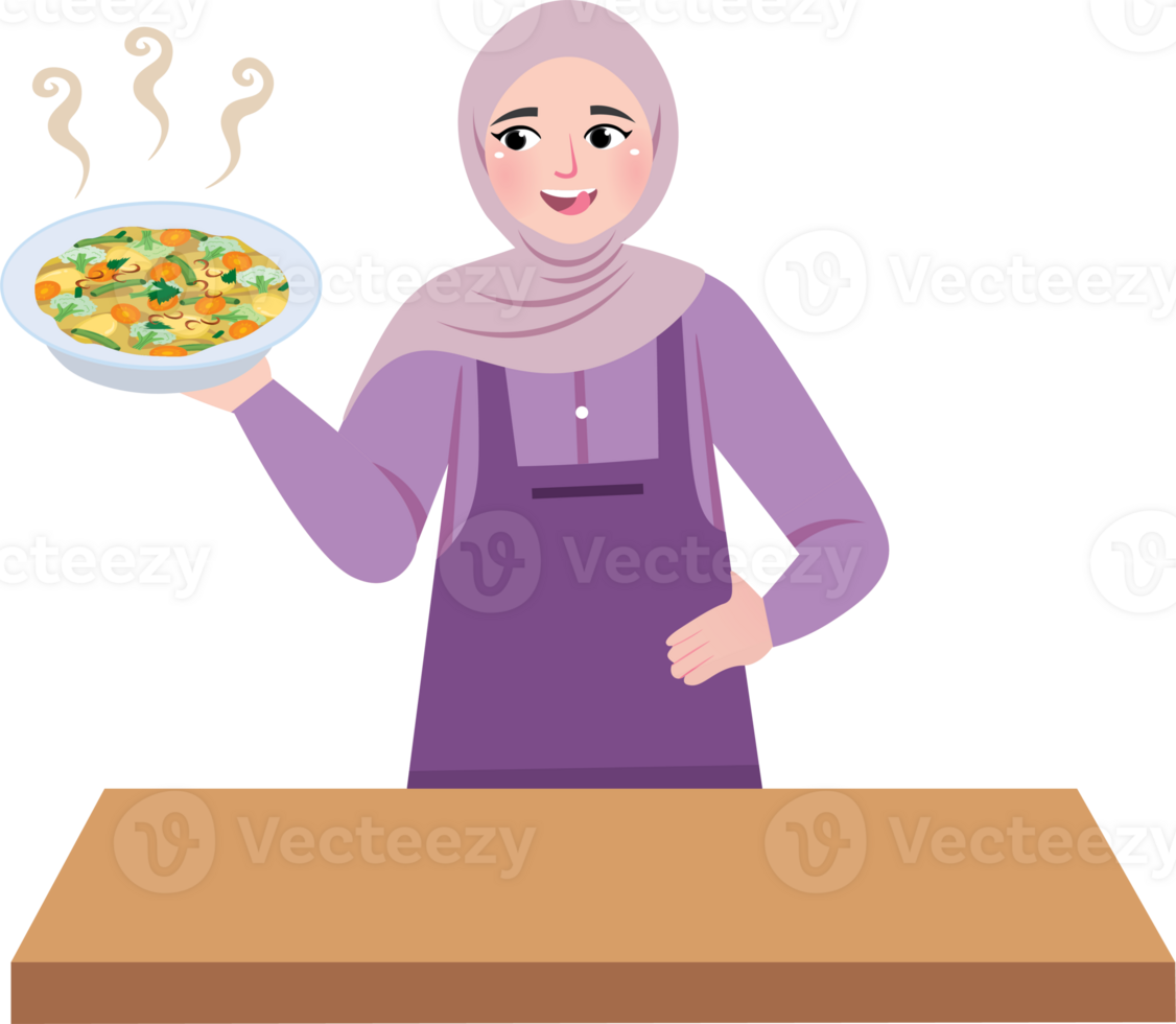 Family Sahur Meal Preparation in Ramadan png