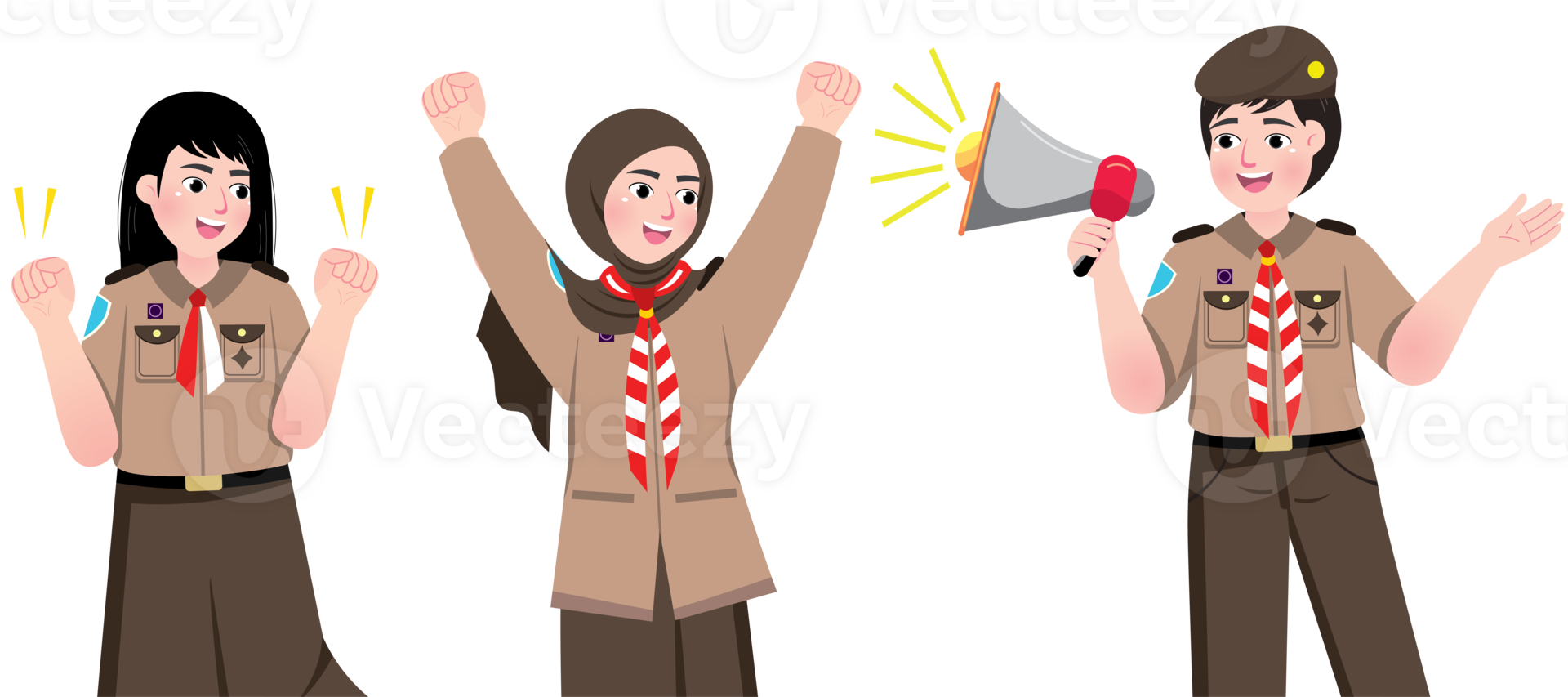High School Scout Student Making Announcement Through Speaker png