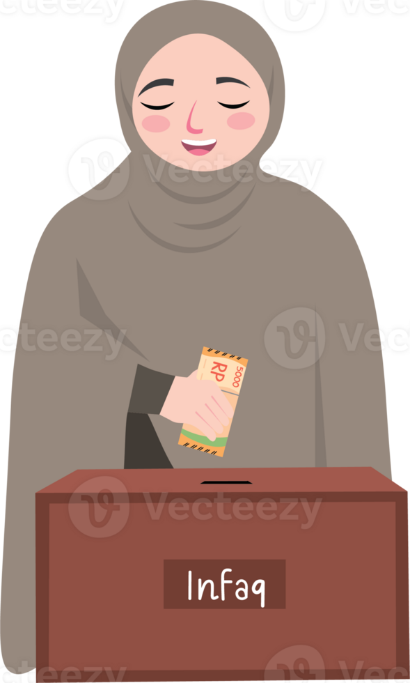 Religious Act of Kindness with Sadaqah Box png