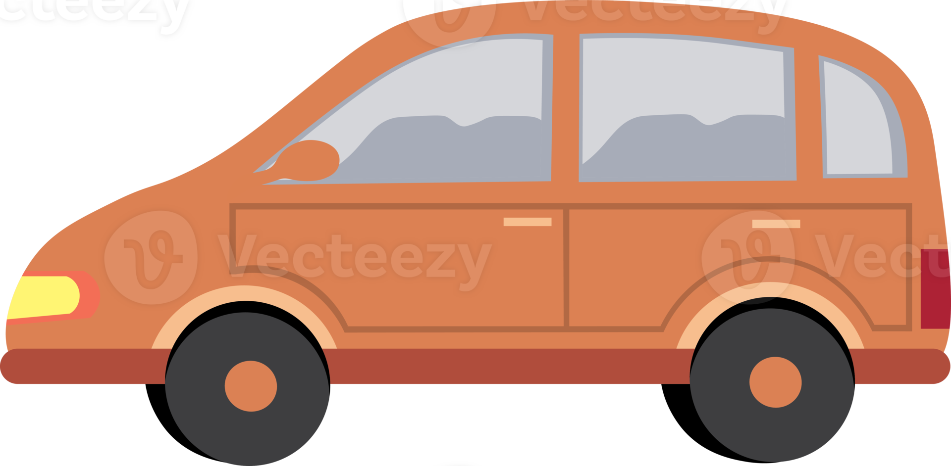 Aesthetic Brown Car in Minimalist Setting png