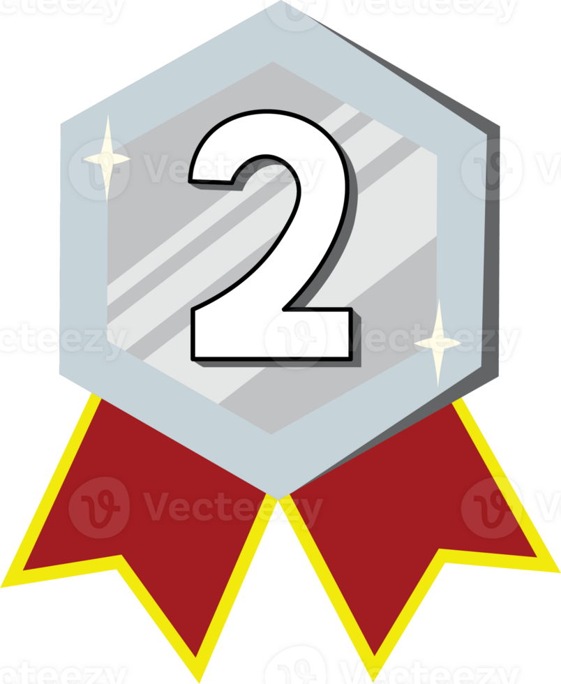 Silver Medal Award for Second Place Achievement png