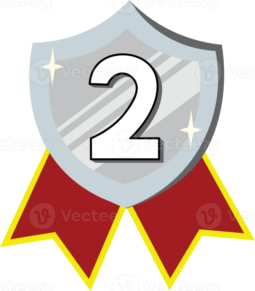 Silver Award Medal with Ribbon for Excellence png