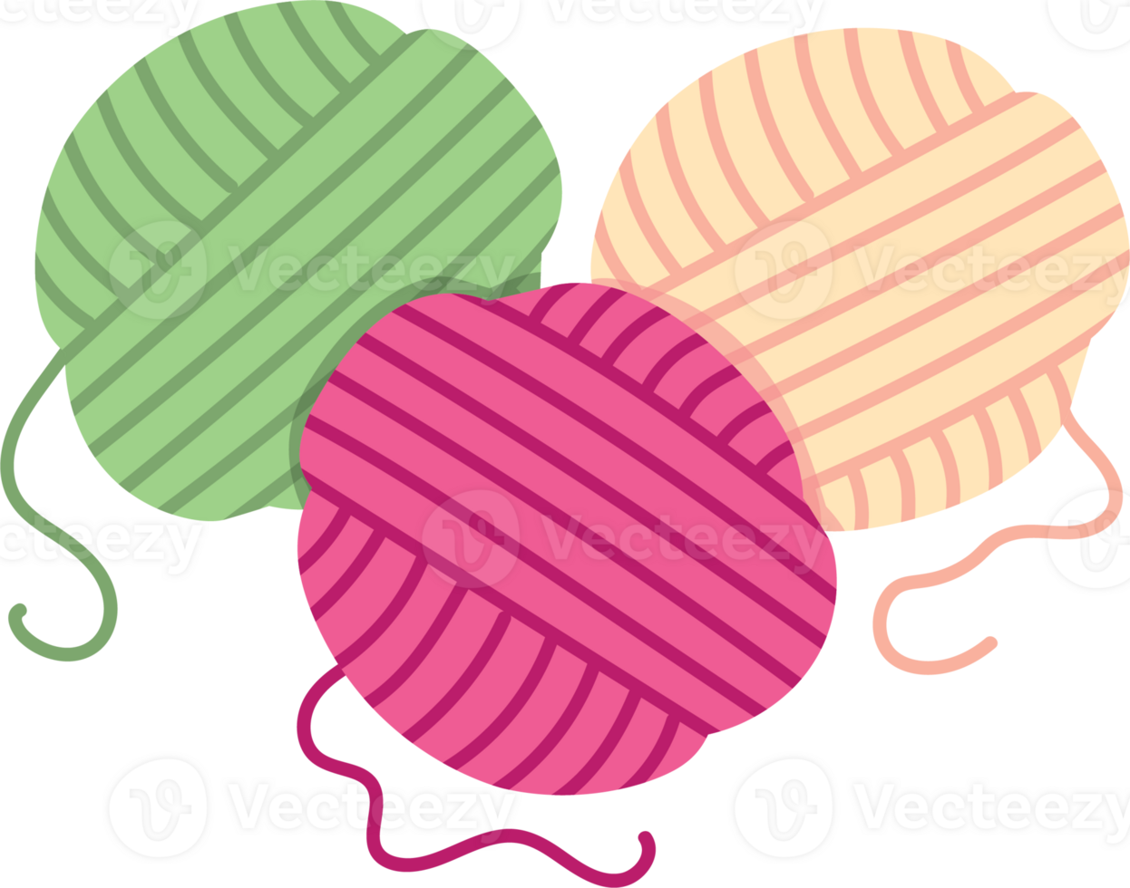 Handmade Craft Supplies with Embroidery Yarn and Tools png