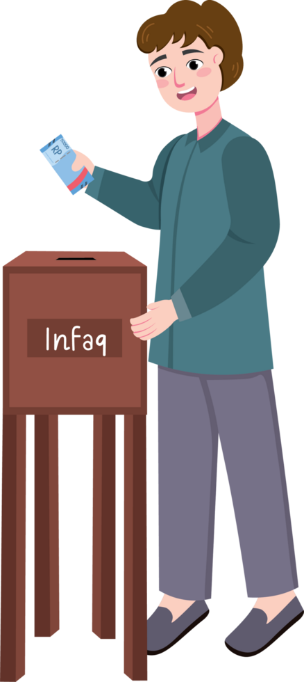 Hand Giving Donation to Infaq Box at Mosque png