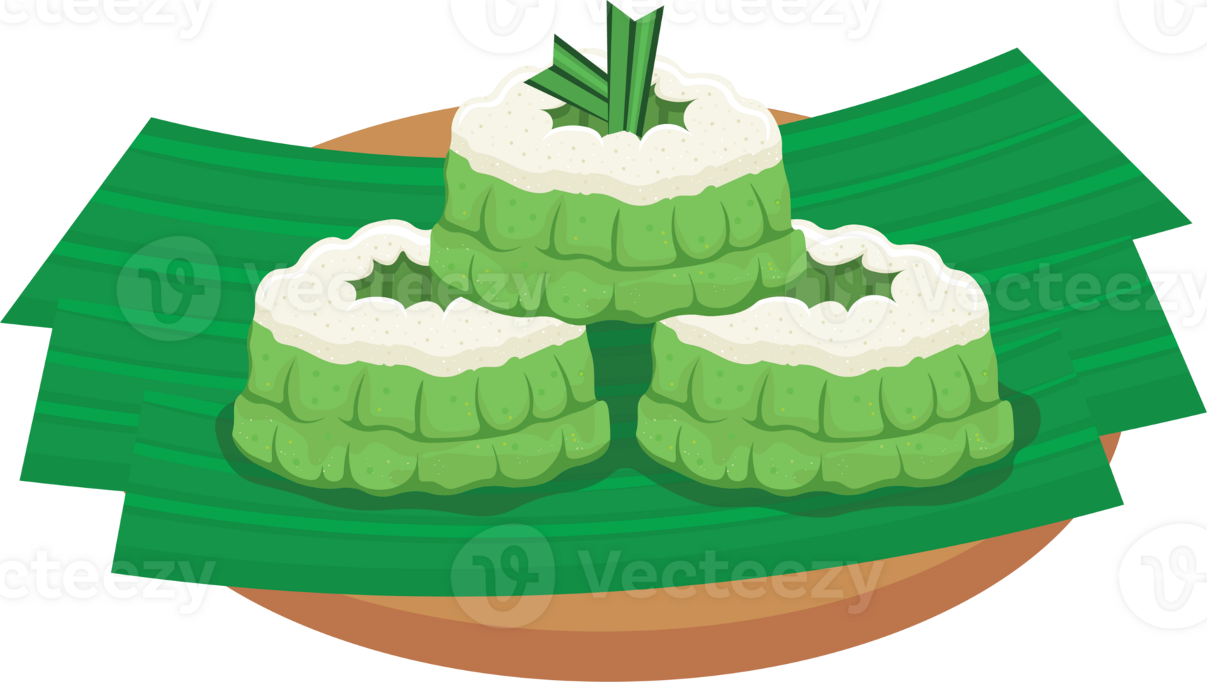 Green Pandan Putu Ayu Snack for Breaking Fast png