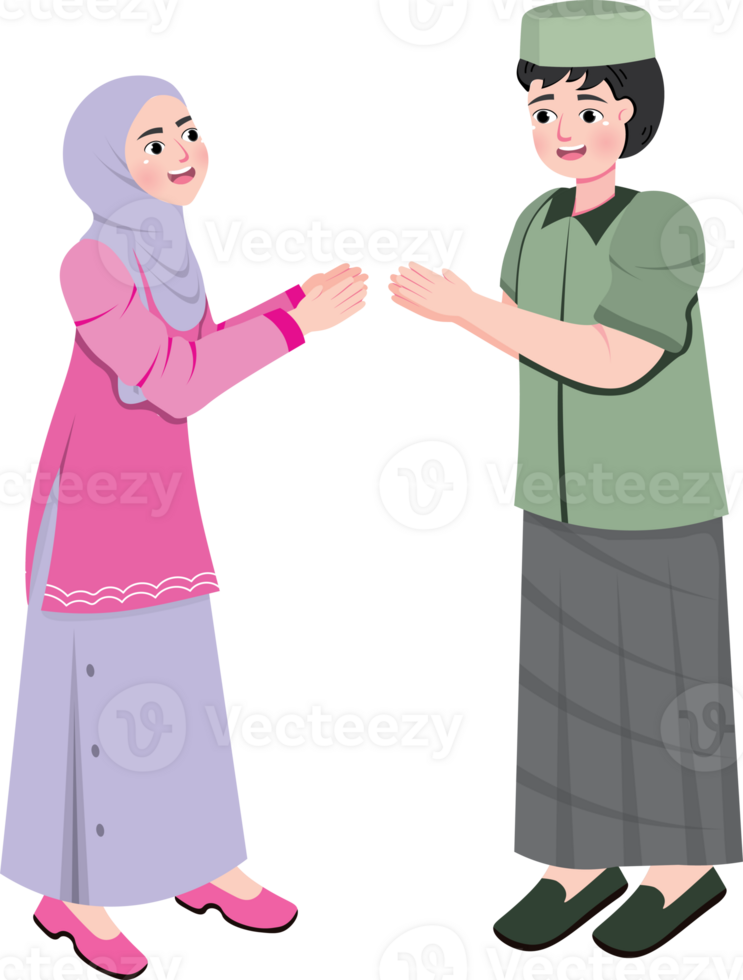 Traditional Lebaran Greeting, Sungkeman for Forgiveness and Blessings png