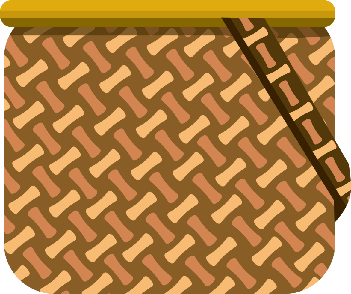 Artistic handwoven rattan basket for art celebration png