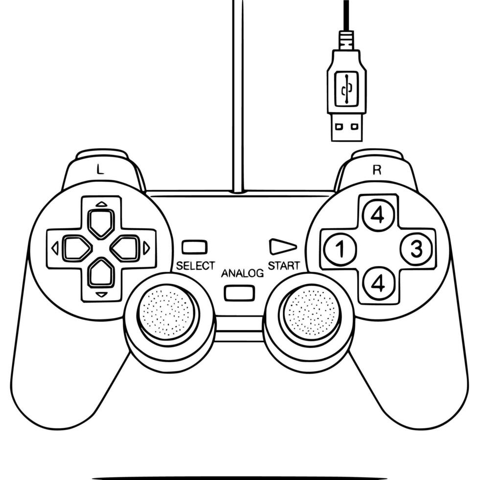 Classic gamepad, suitable for retro gaming, e-sports, youth culture, or tech-themed designs. Ideal for digital platforms, game blogs, merchandise, or editorial use. vector