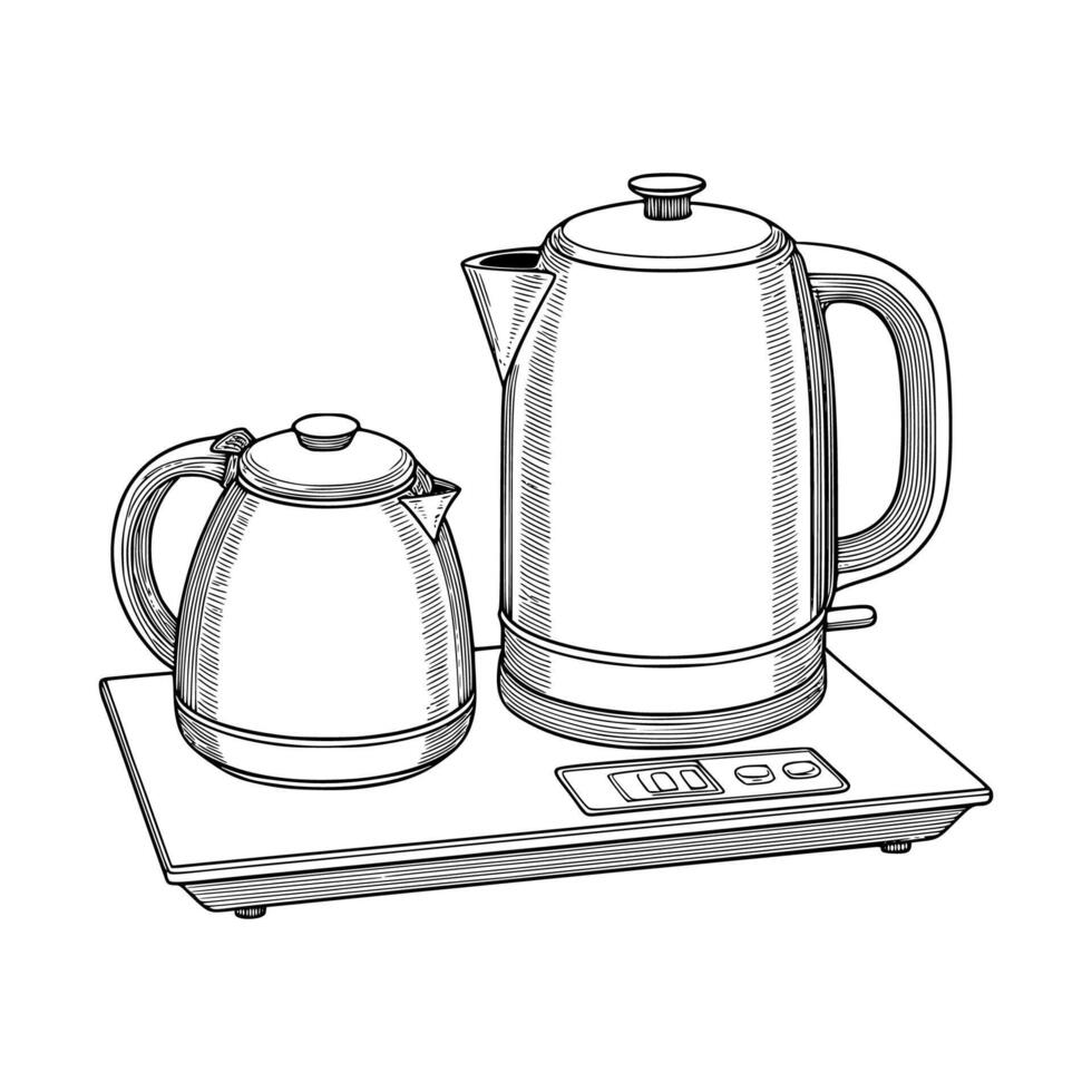 Perfect for kitchenware catalogs, home appliance illustrations, and cooking-themed visuals. vector