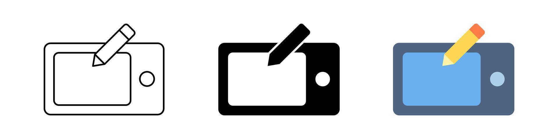 tablet icon set. trendy and modern design vector
