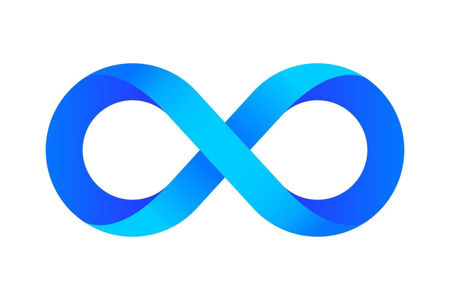 Modern Blue Infinity Digital Connect Logo Symbol vector