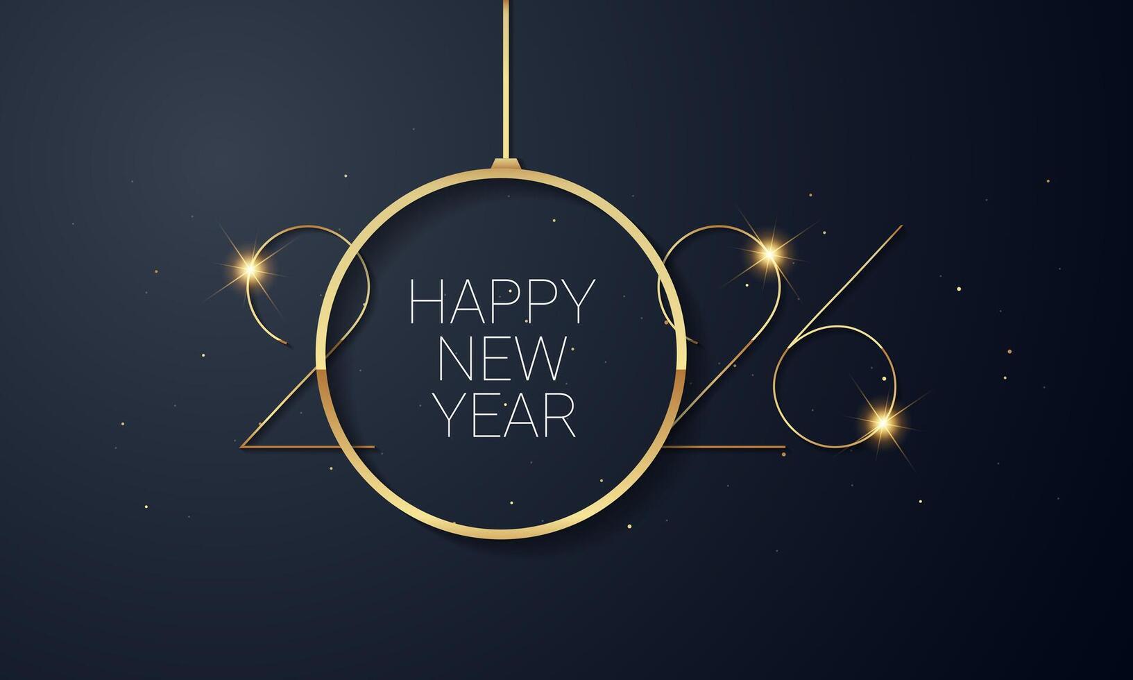 2026 Happy New Year Celebration Design. vector