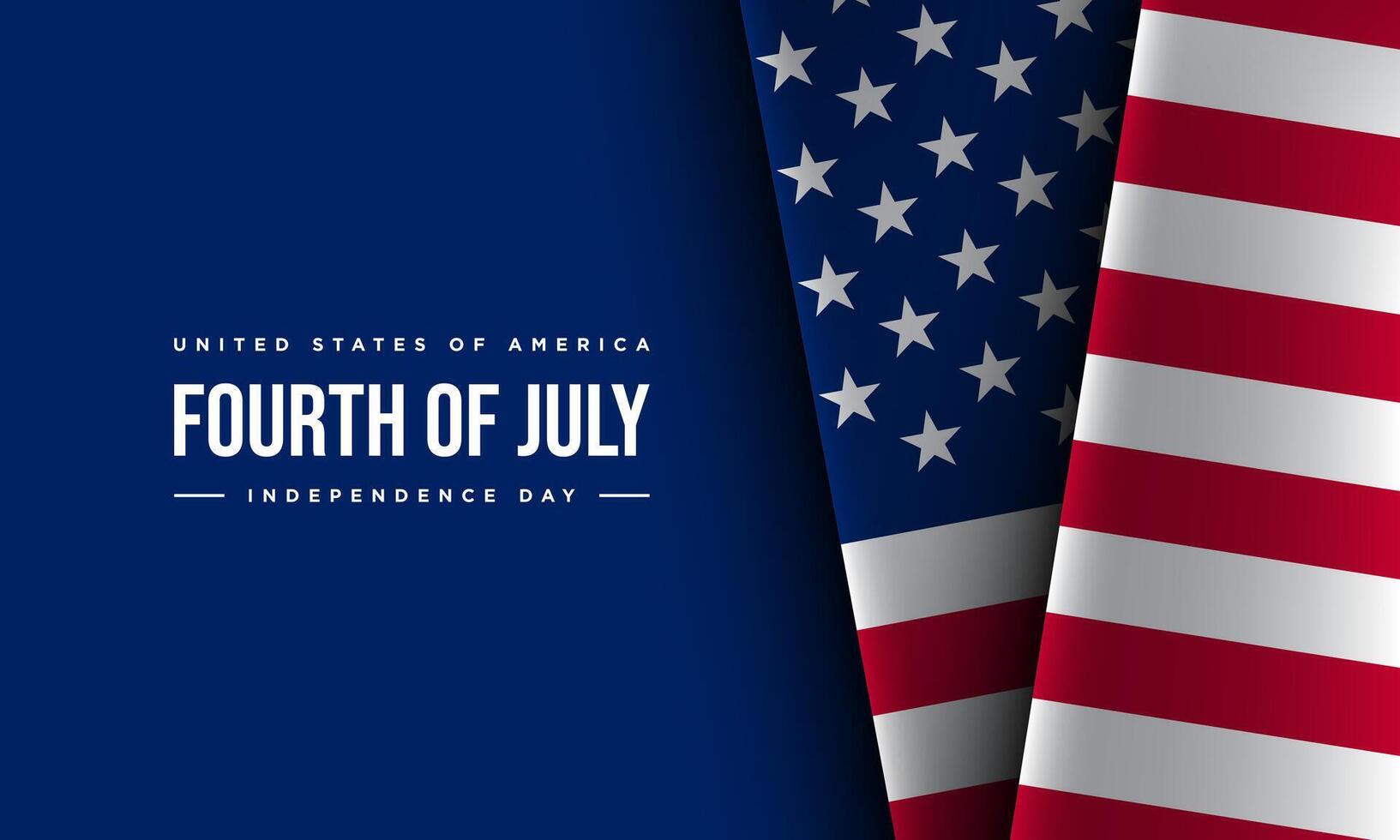 Fourth of July American flag design vector