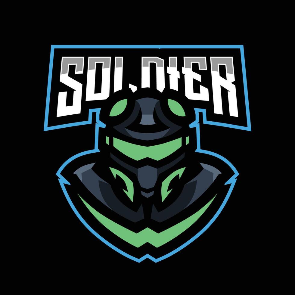 Soldier logo for gaming vector