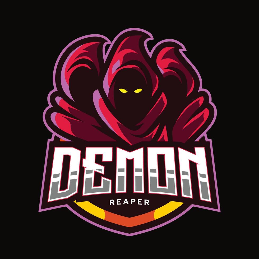 Demon Reaper logo design vector