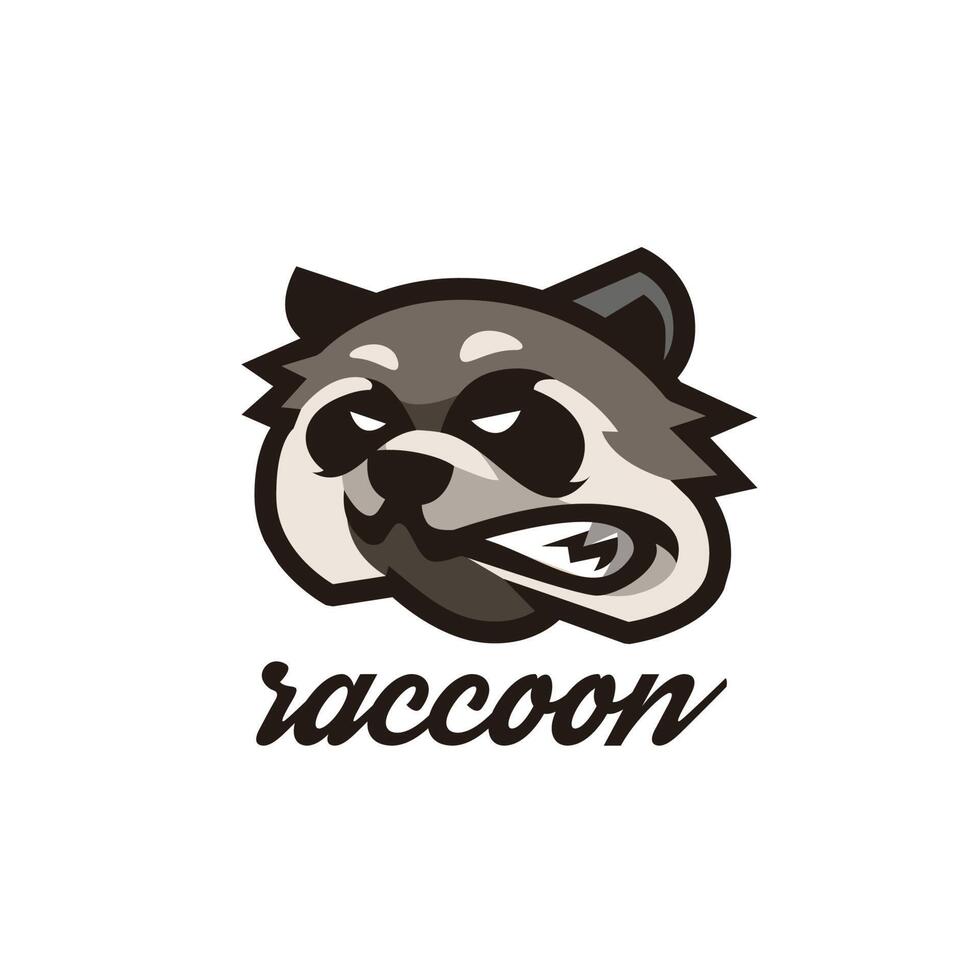 Raccoon logo design vector